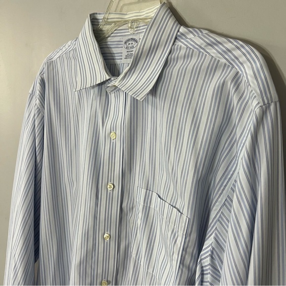 BROOKS BROTHERS REGENT COTTON ORIGINAL POLO Blue Business Striped Button Down - Picture 10 of 10